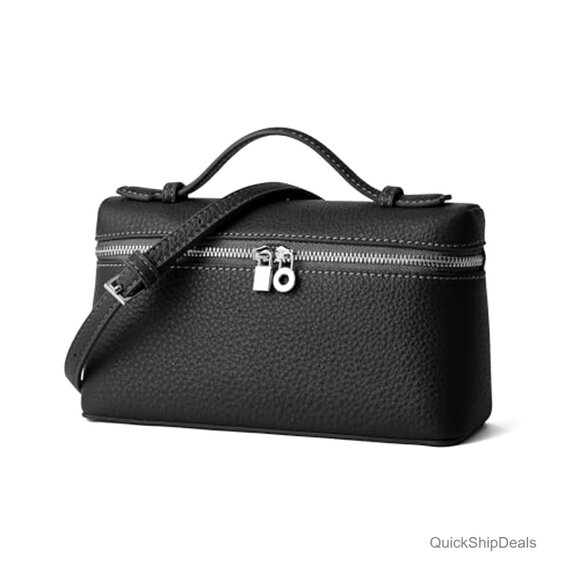 Small Leather Crossbody Bag Mini Top Handle Clutch Adjustable Strap - Picture 7 of 7